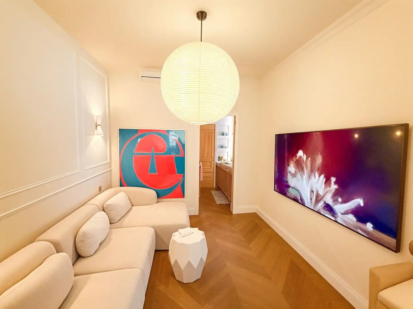 Wohnzimmer von Dachboden zum Verkauf in  Palma de Mallorca mit Klimaanlage, Heizung und Terrasse