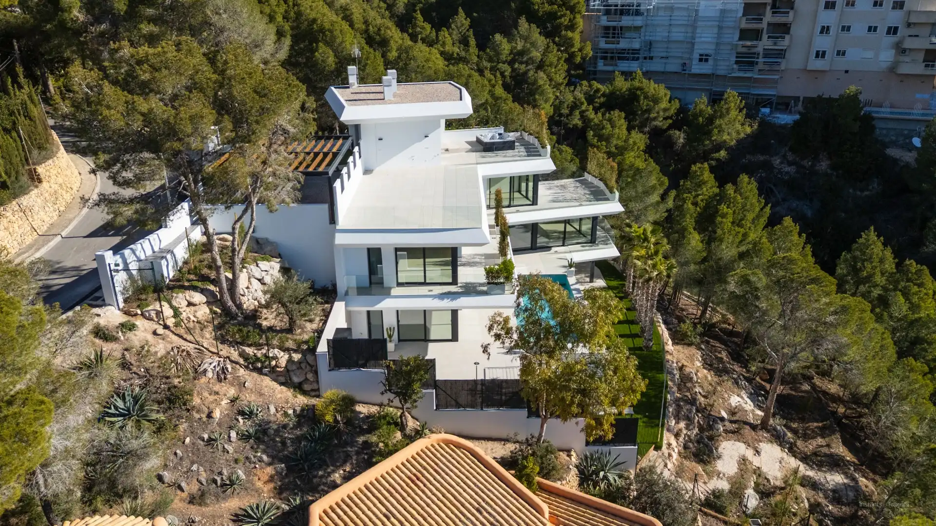 Vista exterior de Casa o chalet en venta en Altea con Aire acondicionado, Jardín privado y Terraza