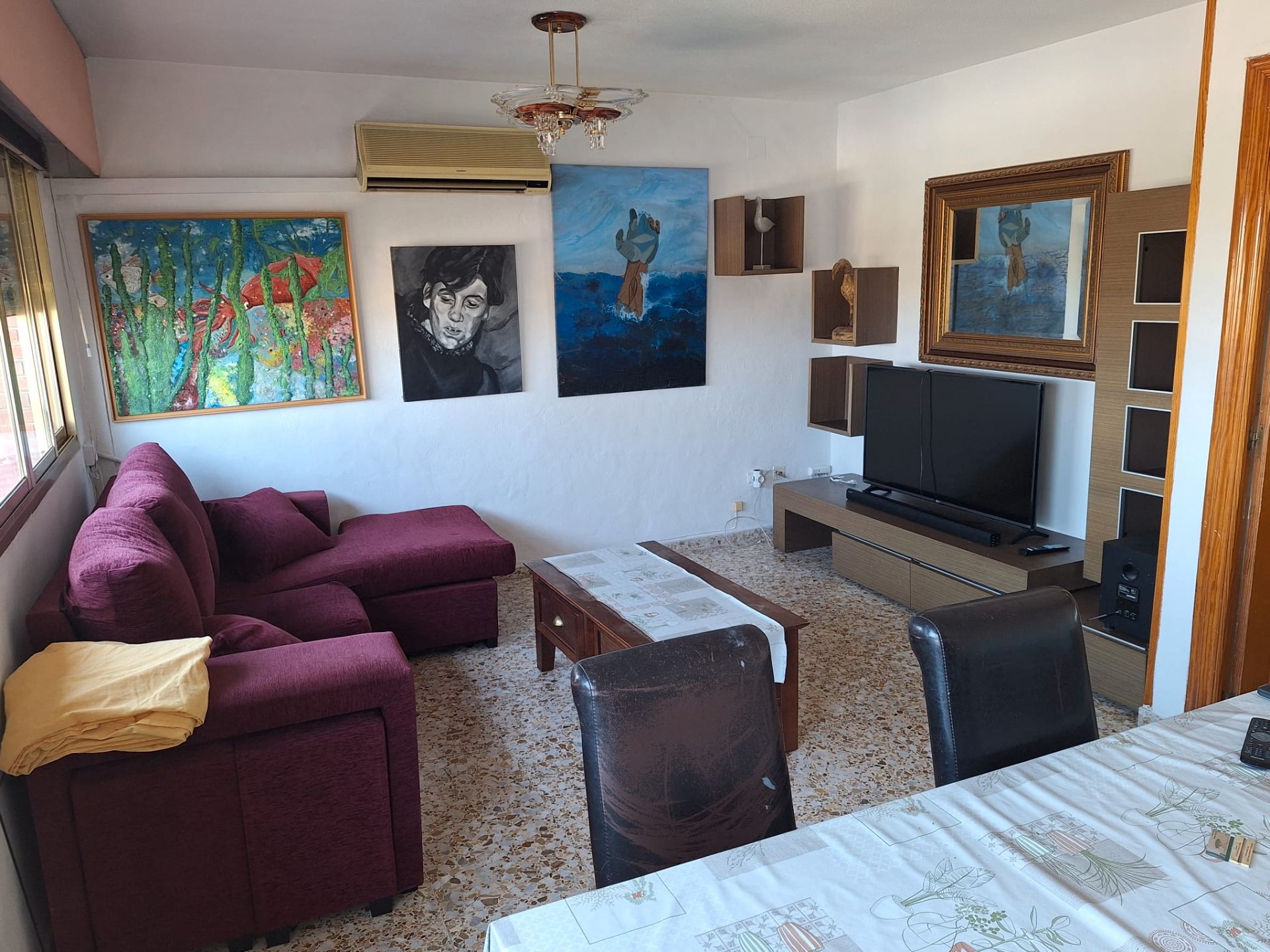 Sala d'estar de Pis de lloguer en San Vicente del Raspeig / Sant Vicent del Raspeig amb Aire condicionat, Moblat i Forn