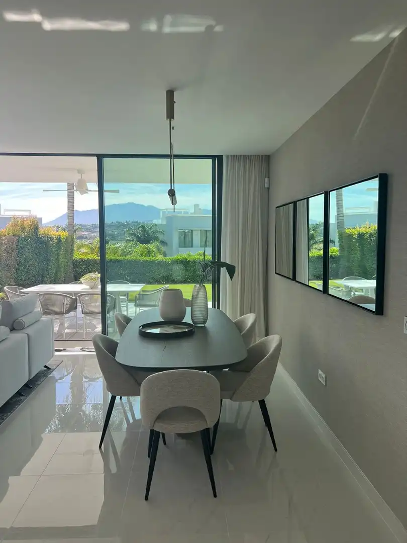 Dining room of Apartments for rent in Estepona  with Air Conditioner, Parquet flooring and Terrace