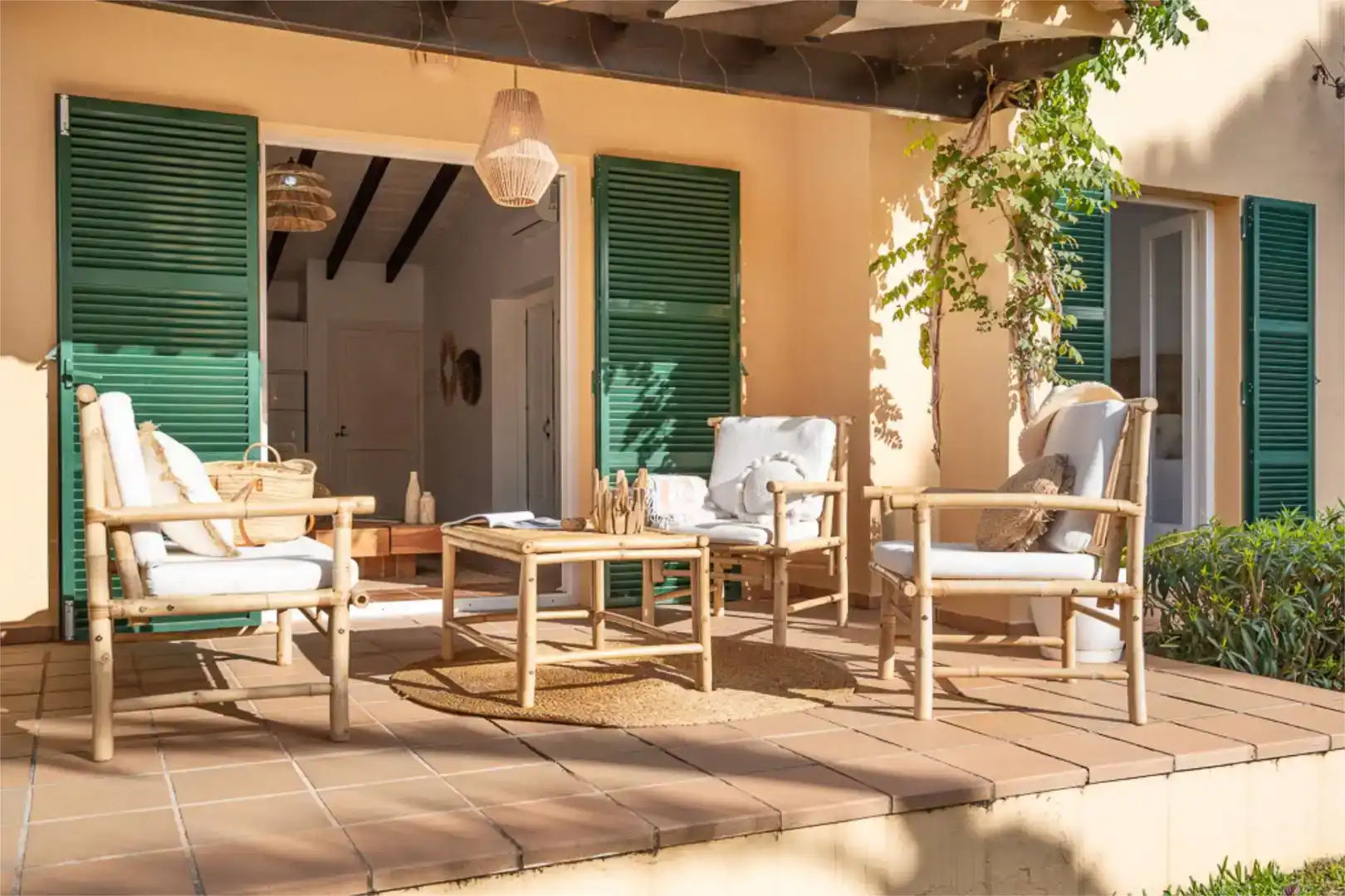 Terraza de Casa o chalet de alquiler en Ciutadella de Menorca con Aire acondicionado, Jardín privado y Piscina