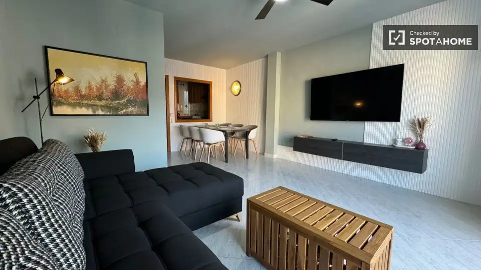 Sala de estar de Piso de alquiler en Cullera con Aire acondicionado, Calefacción y Amueblado