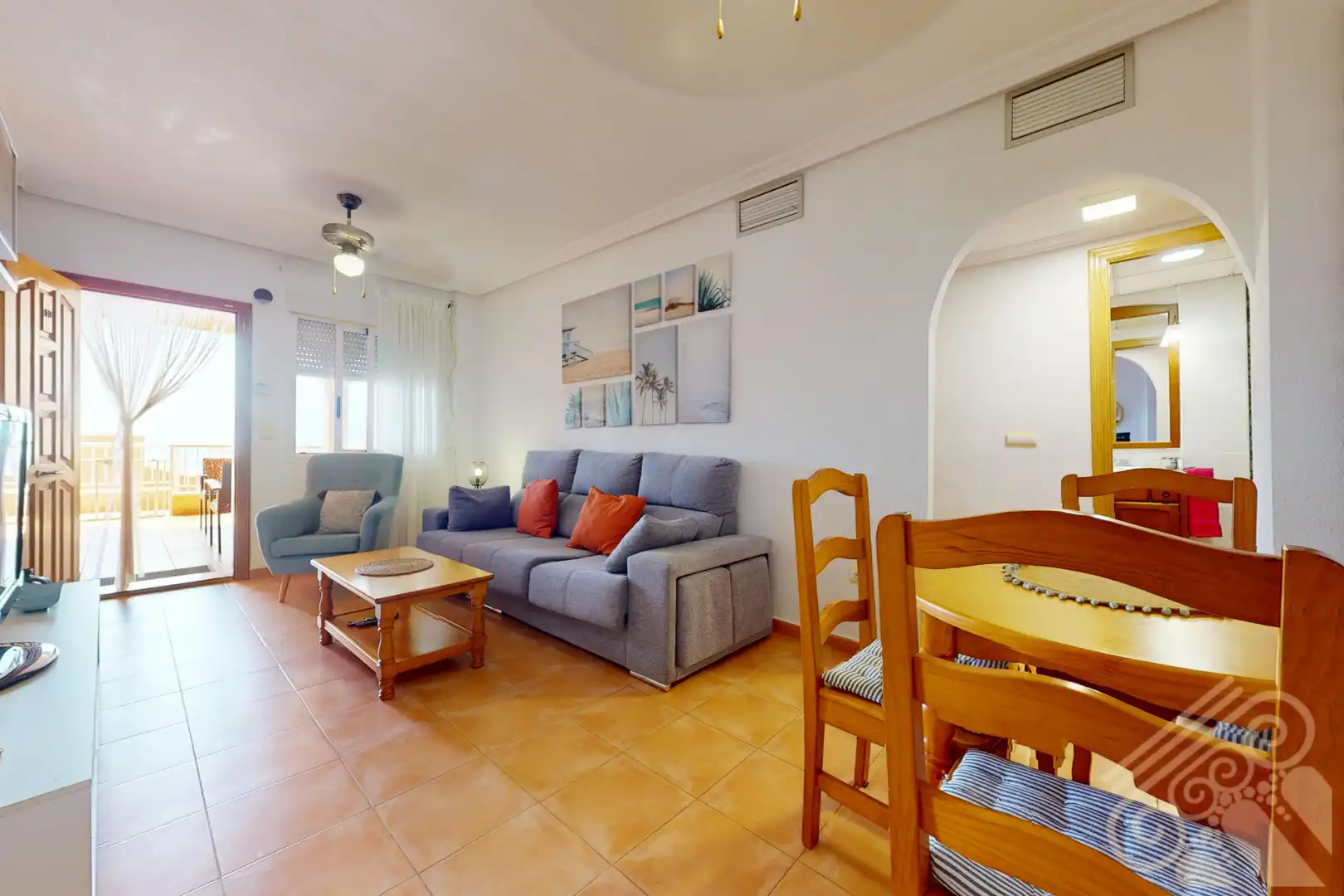 Sala d'estar de Apartament en venda en Mojácar amb Terrassa, Moblat i Piscina comunitària