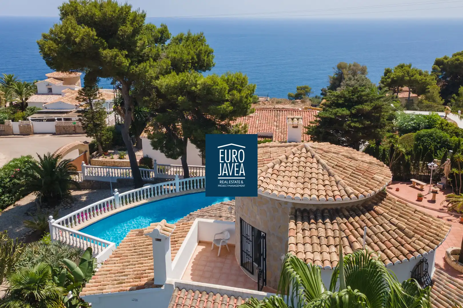 Vista exterior de Casa o chalet en venta en Jávea / Xàbia con Jardín privado, Terraza y Piscina
