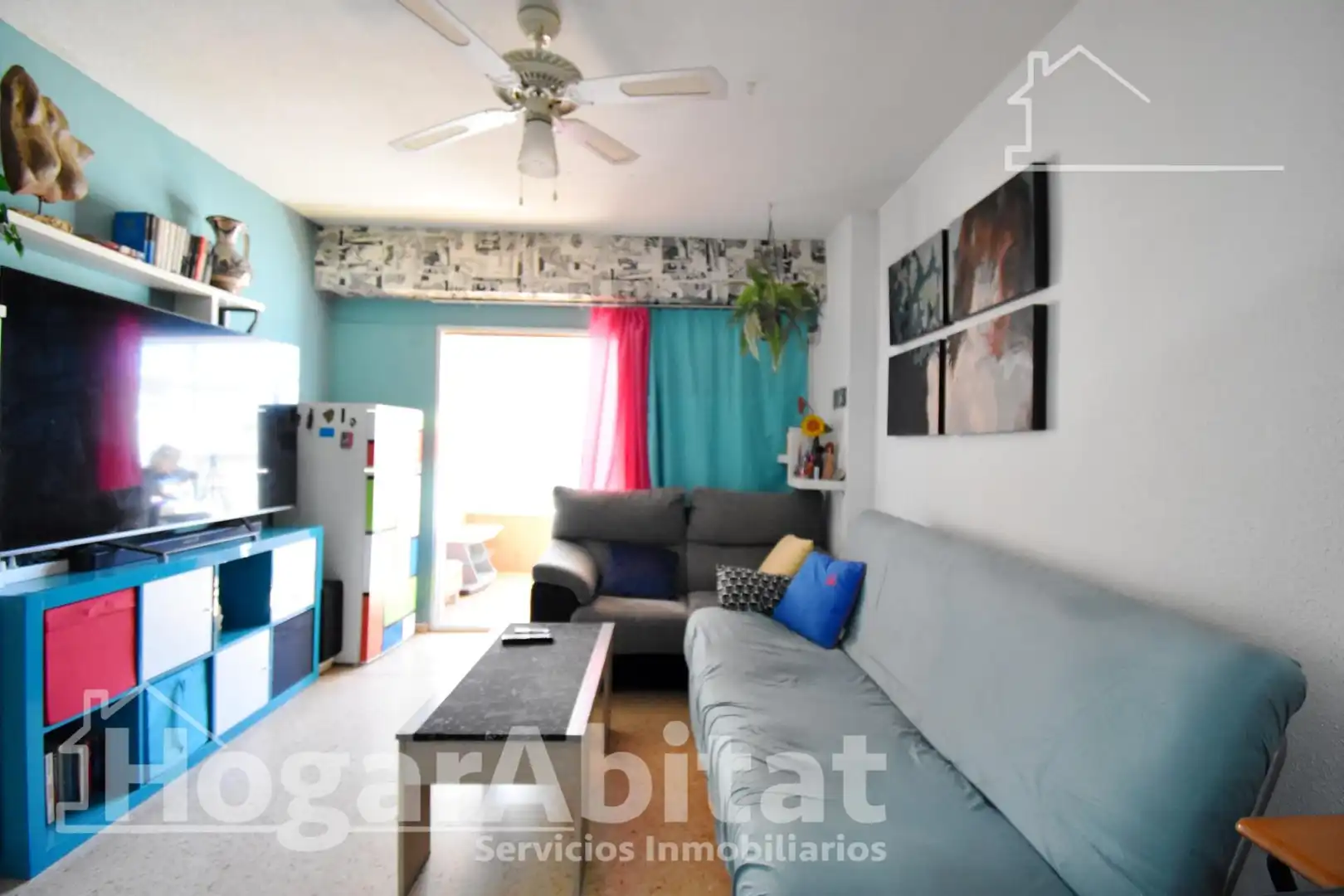 Living room of Flat for sale in Bellreguard  with Terrace, Furnished and Community pool