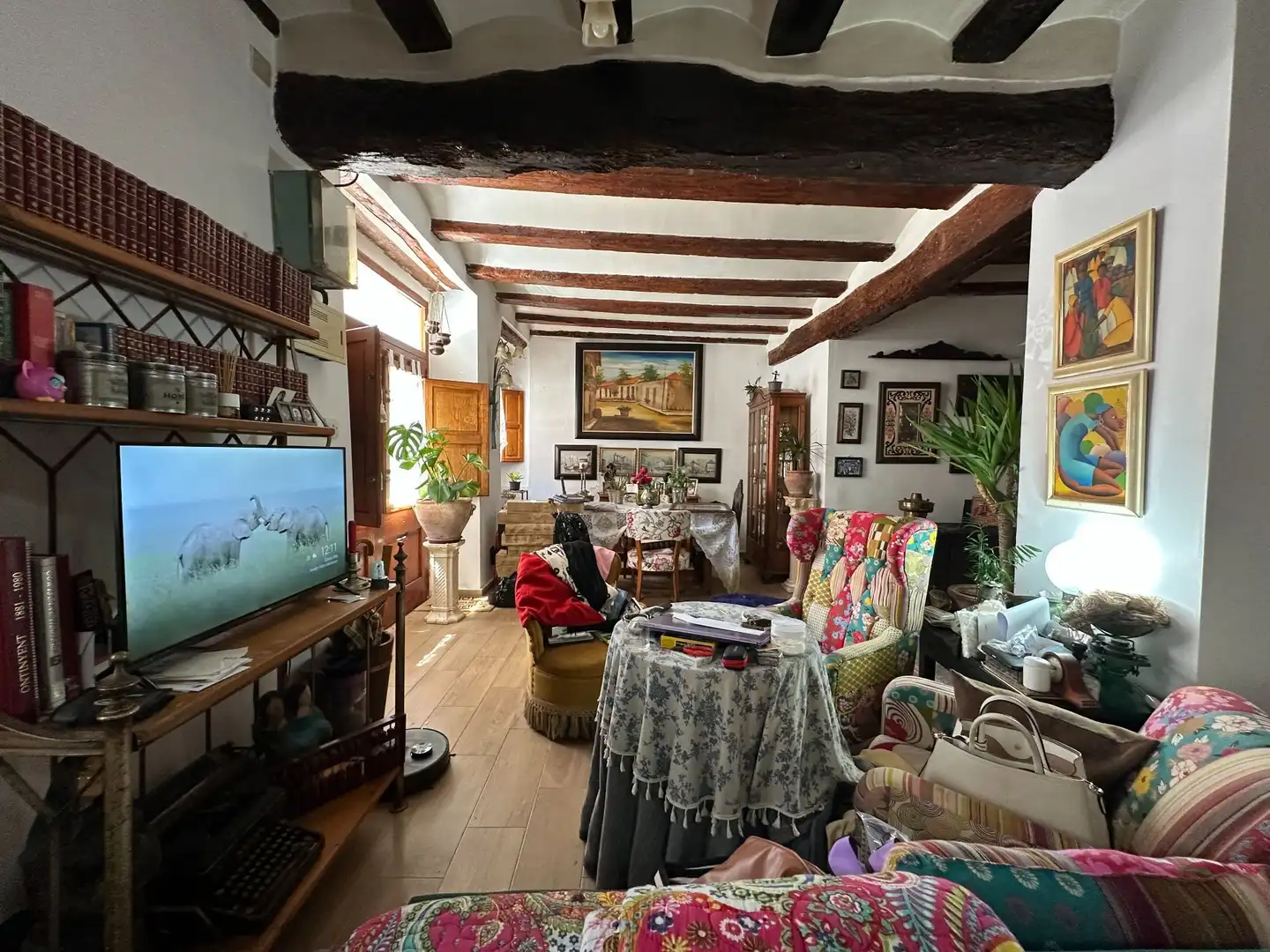 Sala d'estar de Finca rústica en venda en Ontinyent amb Calefacció, Terrassa i Traster