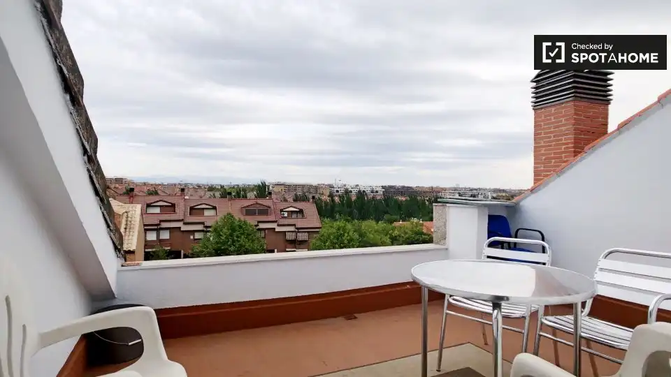 Terraza de Piso de alquiler en Leganés con Aire acondicionado, Calefacción y Amueblado