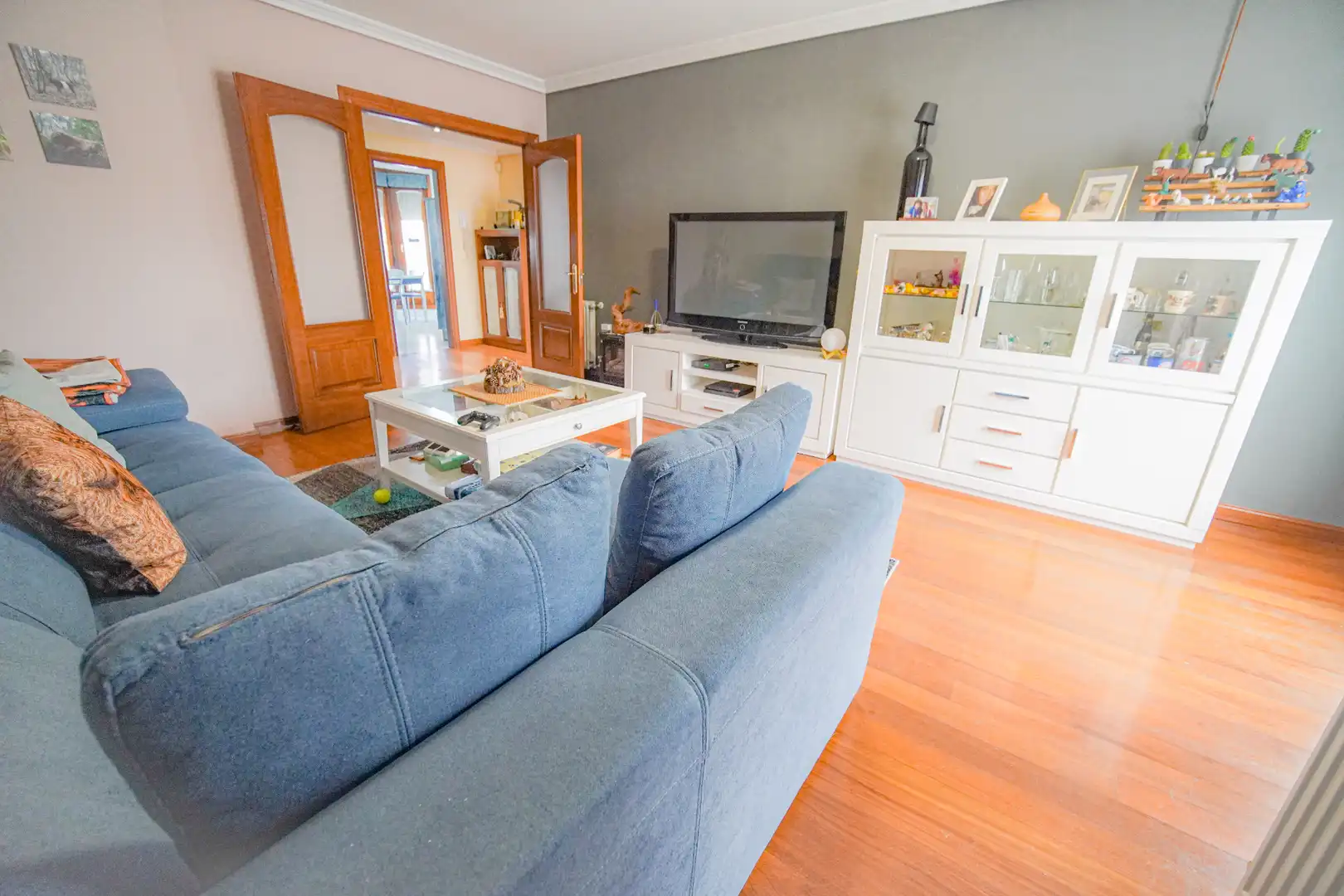 Wohnzimmer von Dachboden zum Verkauf in Avilés mit Heizung, Parkett und Terrasse