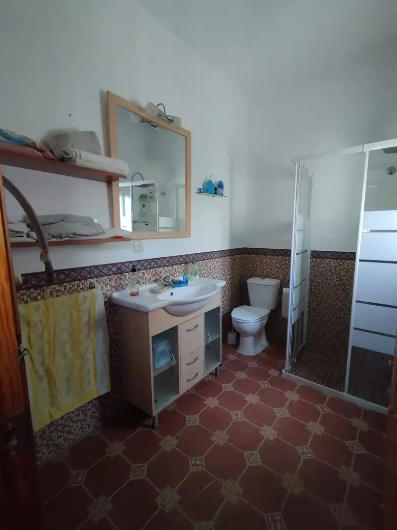 Baño de Casa o chalet en venta en Valverde de Mérida con Trastero, Piscina y Amueblado