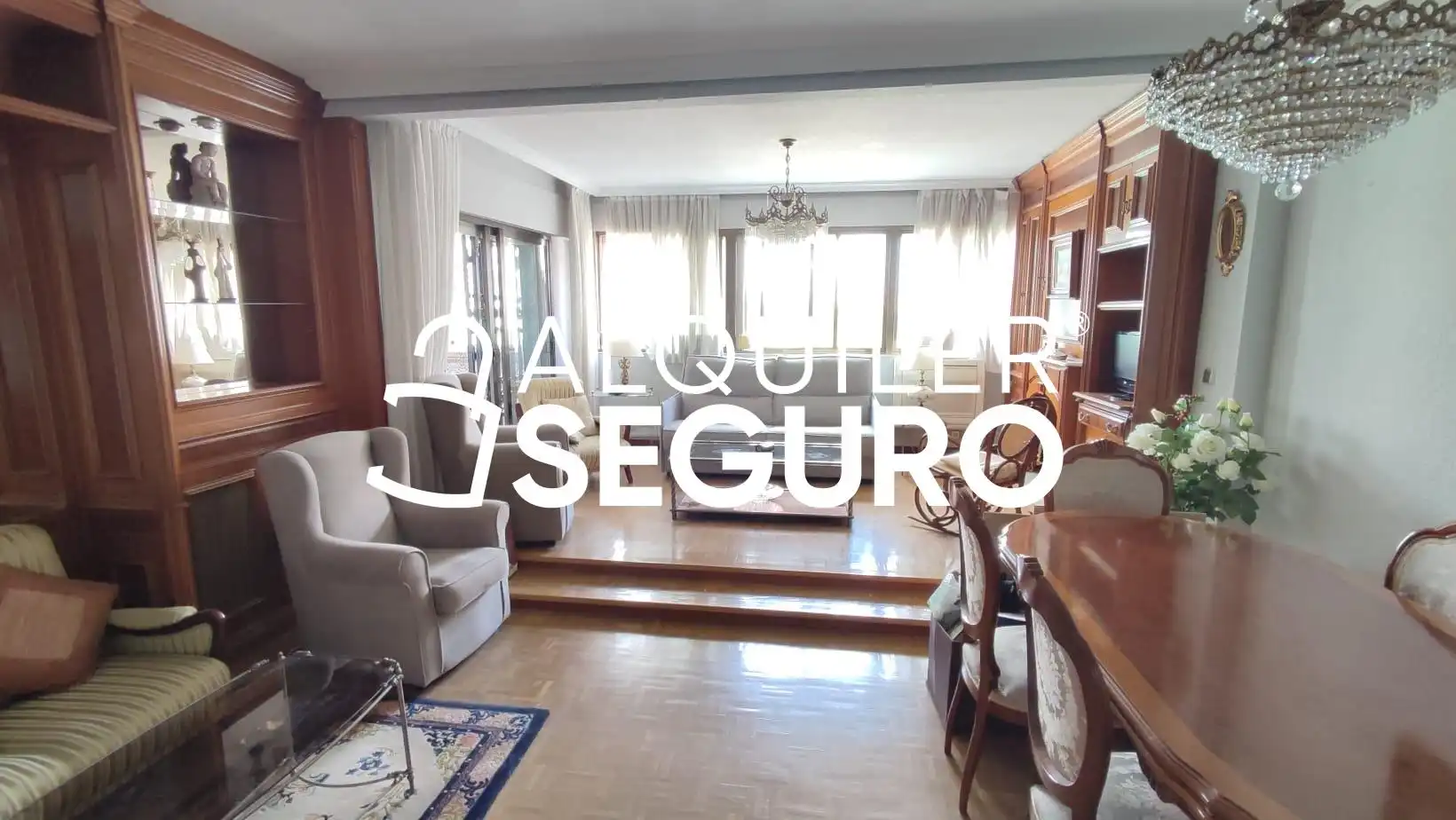 Sala de estar de Piso de alquiler en Madrid con Calefacción, Terraza y Amueblado