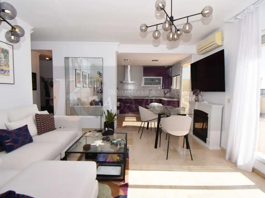 Living room of Attic for sale in Mijas  with Air Conditioner, Private garden and Terrace