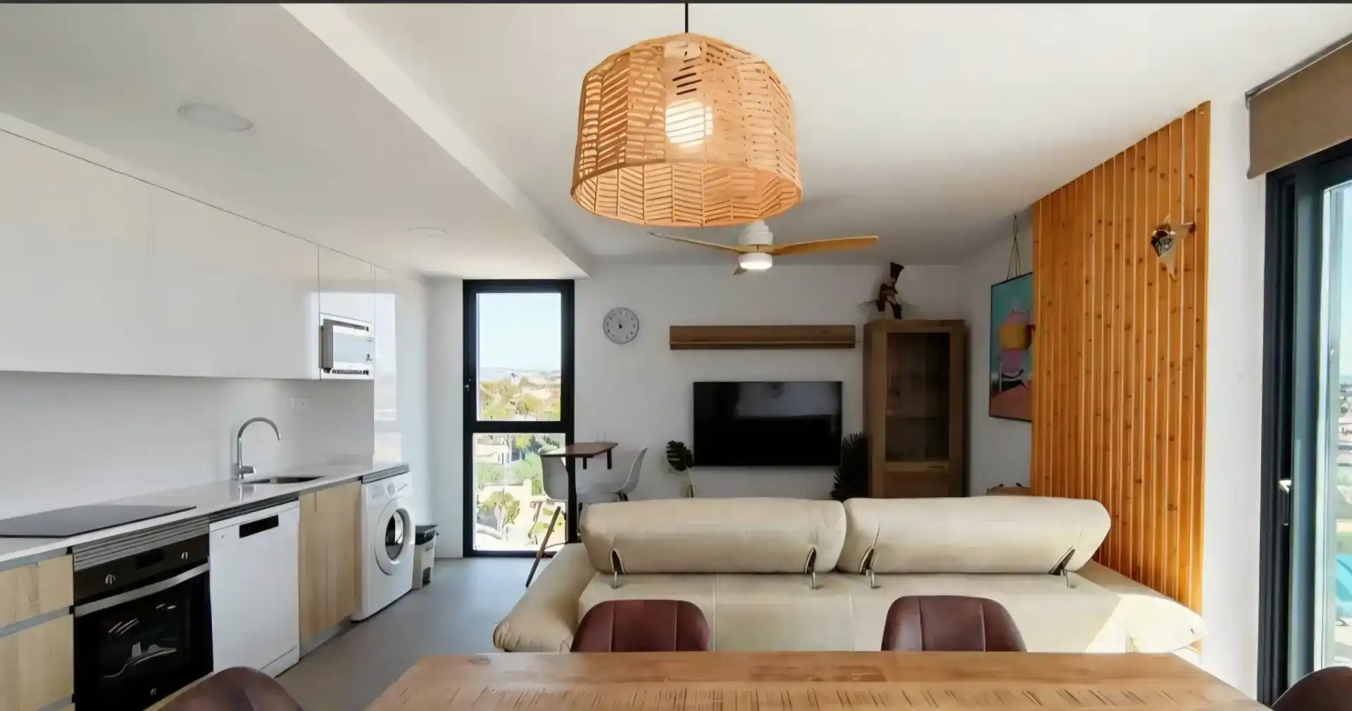 Sala d'estar de Pis en venda en Calpe / Calp amb Aire condicionat, Terrassa i Balcó