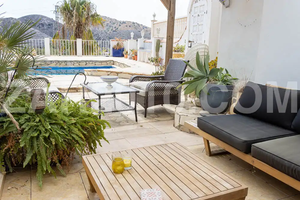 Terrassa de Casa o xalet en venda en Mojácar amb Aire condicionat, Jardí privat i Terrassa