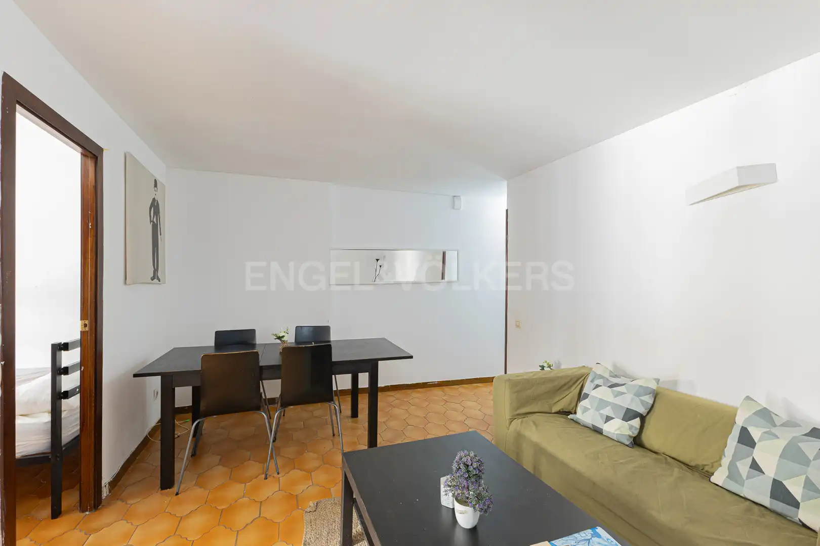 Living room of Flat for rent in Barcelona  with Air Conditioner, Heating and Furnished
