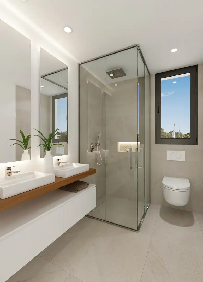 Baño de Casa o chalet en venta en Finestrat con Aire acondicionado, Jardín privado y Terraza