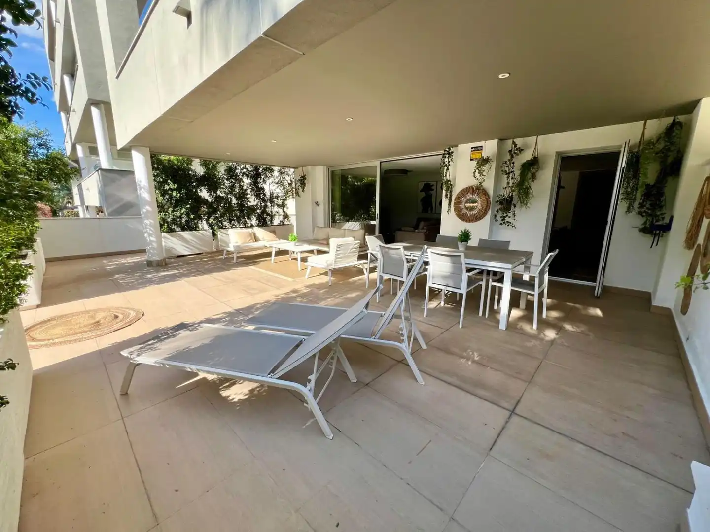 Terrace of Apartments for rent in Marbella  with Air Conditioner, Heating and Furnished