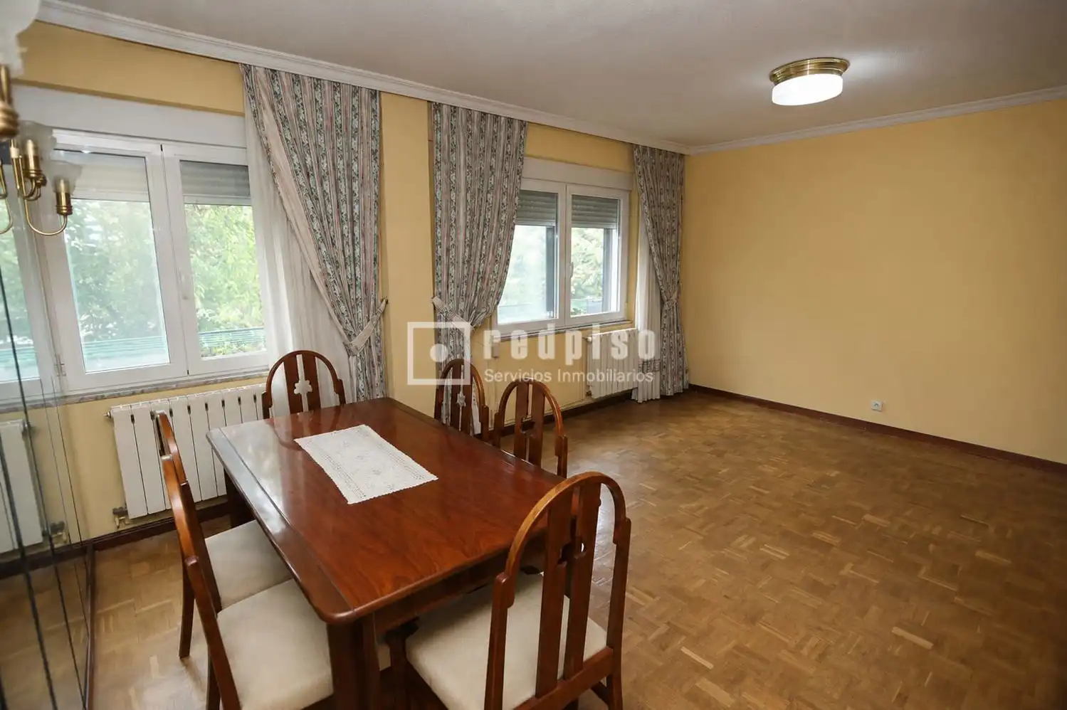 Dining room of Flat for sale in Madrid  with Heating, Parquet flooring and Terrace