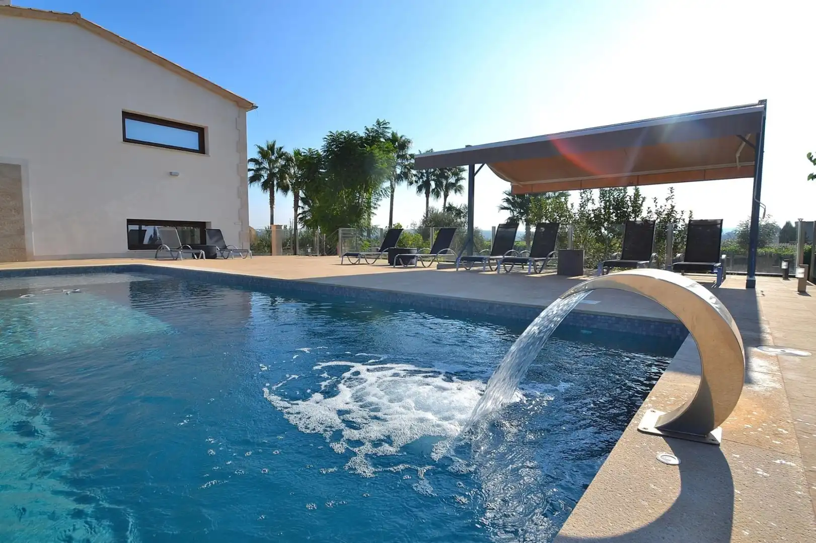 Piscina de Finca rústica de lloguer en Muro amb Aire condicionat, Jardí privat i Terrassa