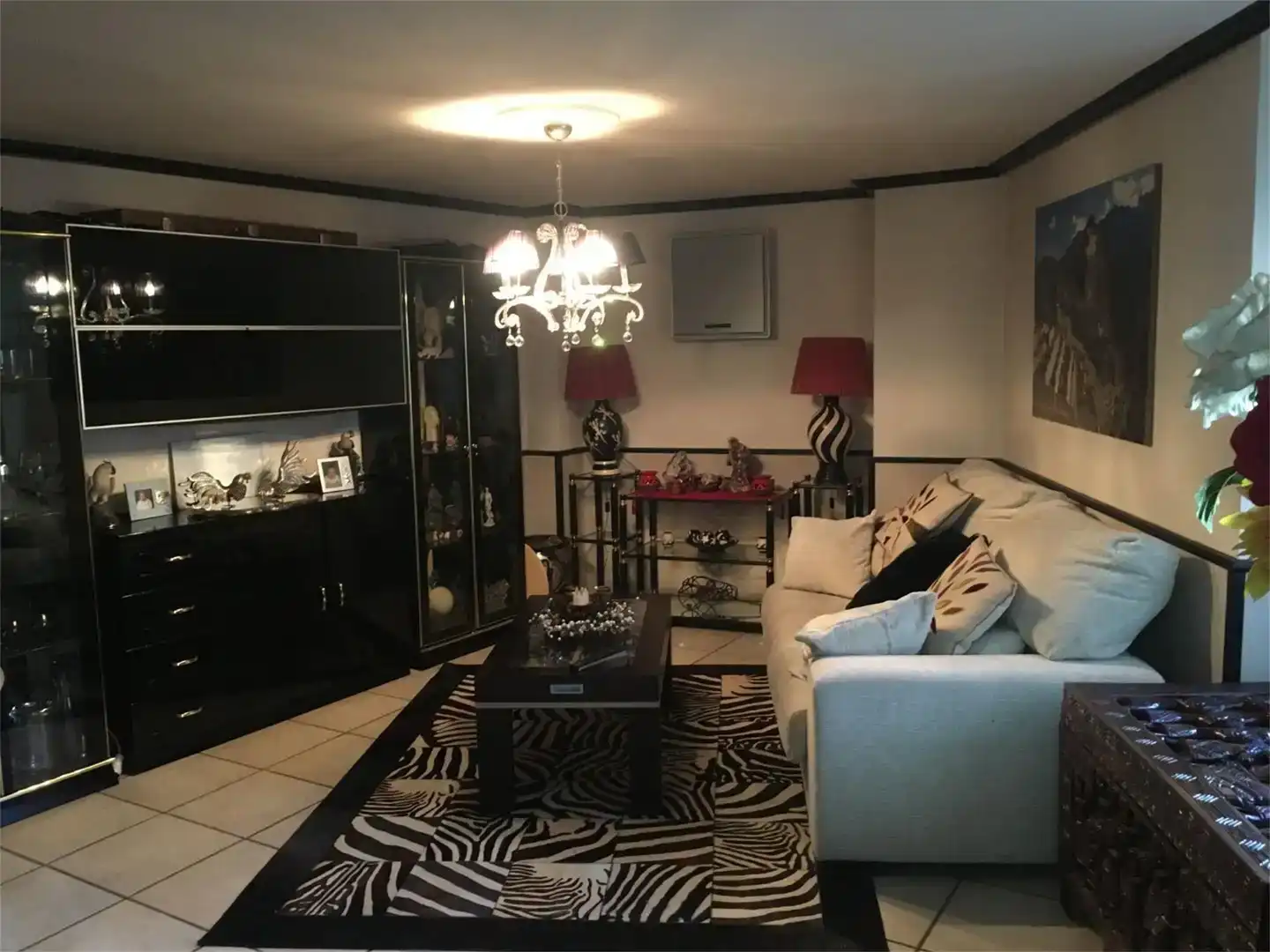 Sala de estar de Casa adosada en venta en Verín con Aire acondicionado, Parquet y Trastero