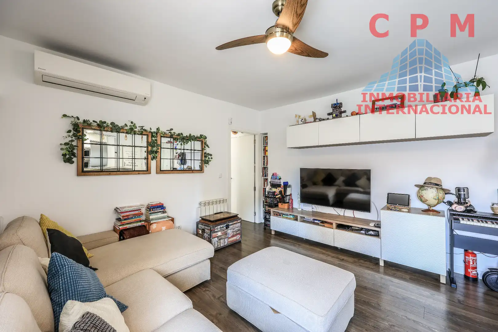 Wohnzimmer von Wohnung zur Miete in Madrid mit Klimaanlage, Heizung und Parkett