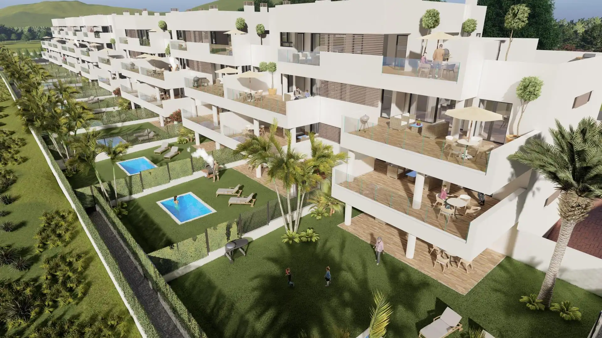 Vista exterior de Piso en venta en Almería con Jardín privado y Terraza