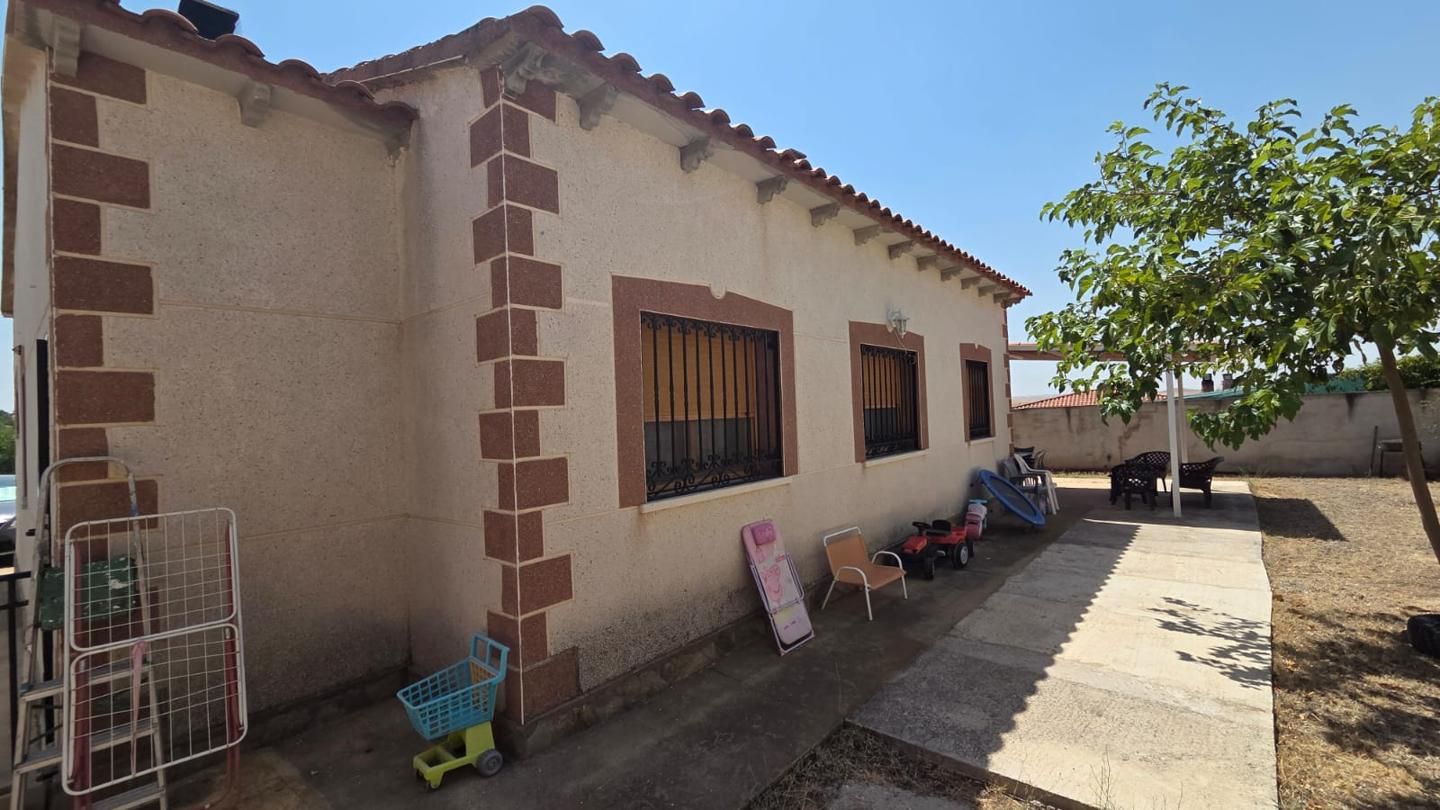 Exterior view of House or chalet for sale in Barajas de Melo  with Private garden and Swimming Pool