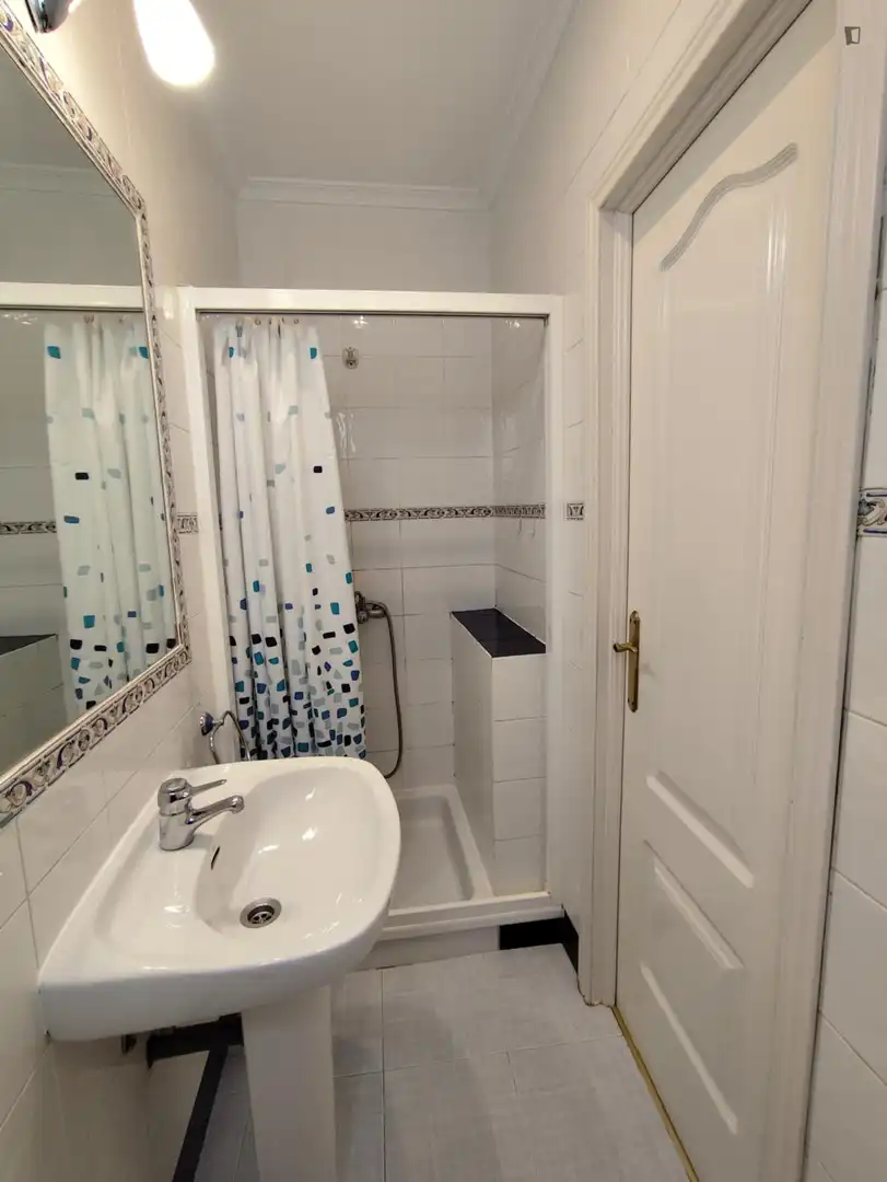 Baño de Apartamento de alquiler en Madrid con Aire acondicionado, Amueblado y Horno