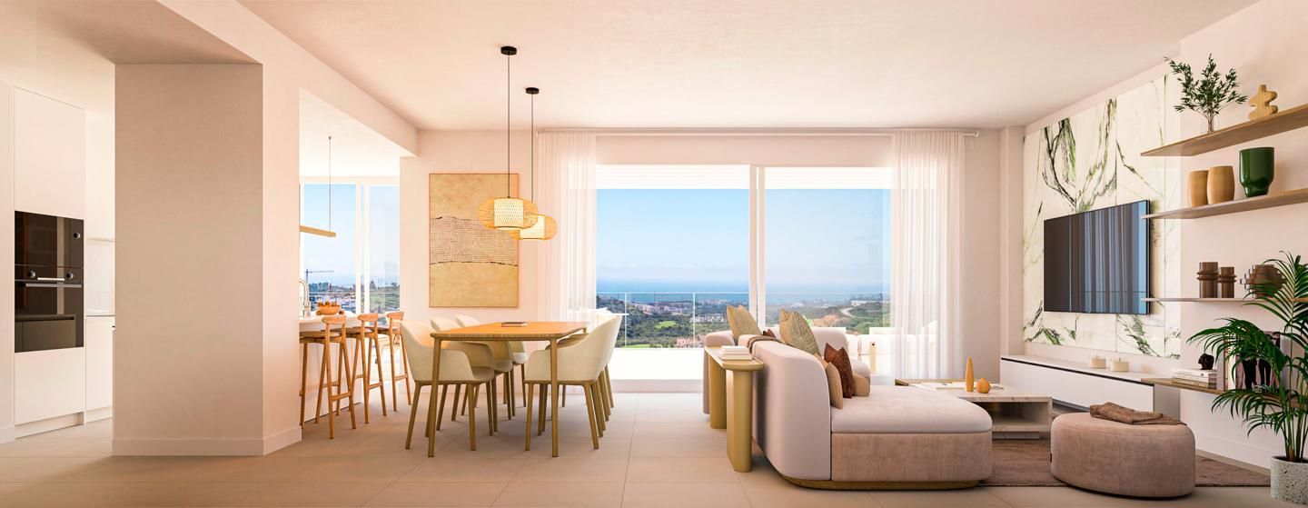 Sala d'estar de Apartament en venda en Estepona amb Aire condicionat, Calefacció i Jardí privat
