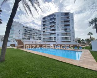 Exterior view of Flat for sale in Sant Josep de sa Talaia  with Air Conditioner, Private garden and Swimming Pool