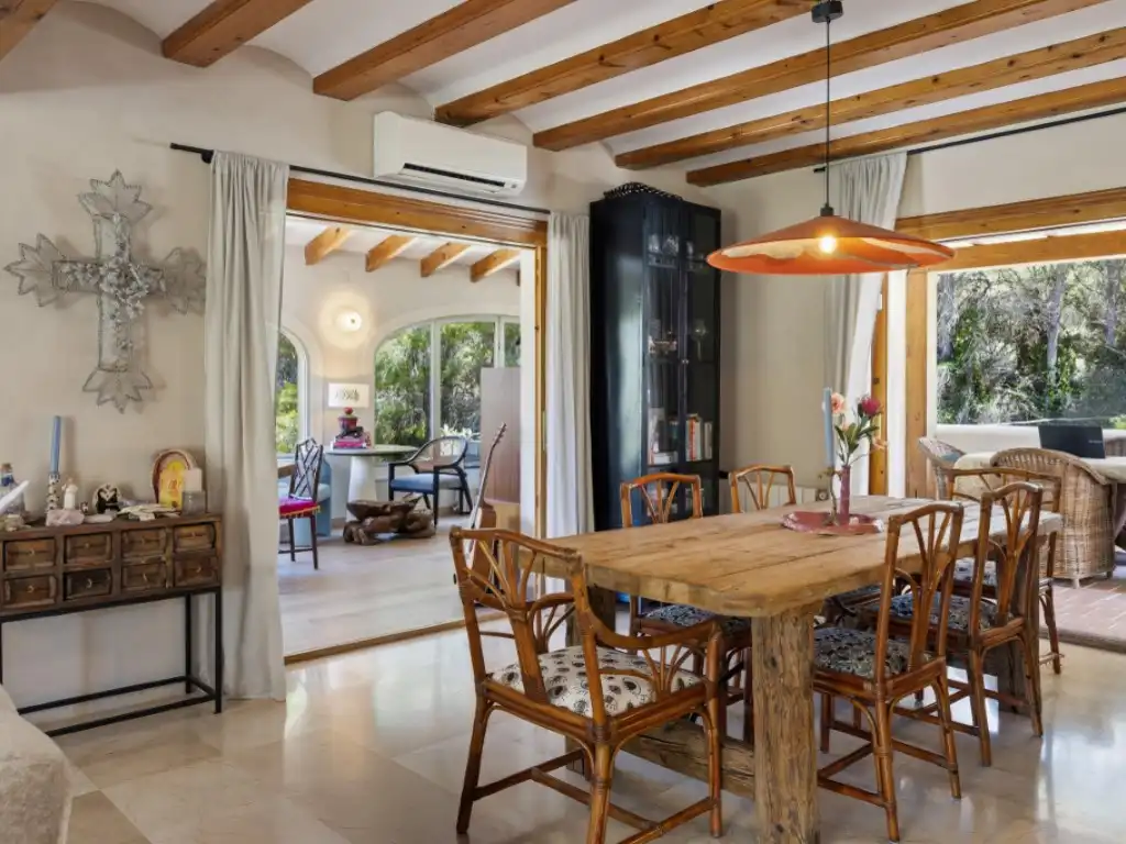 Esszimmer von Haus oder Chalet zur Miete in Jávea / Xàbia mit Heizung, Privatgarten und Terrasse