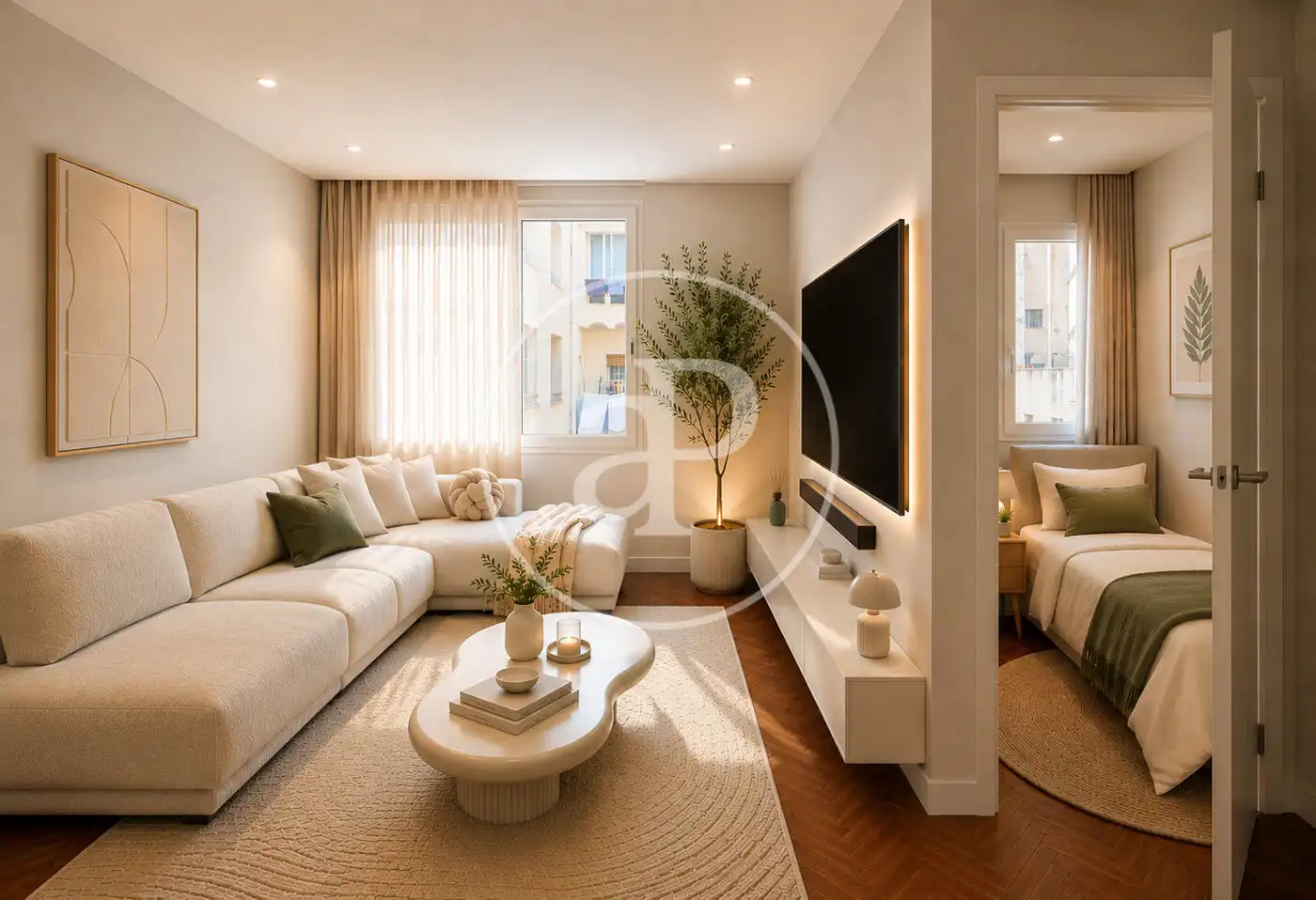 Sala de estar de Piso en venta en Barcelona con Aire acondicionado y Calefacción