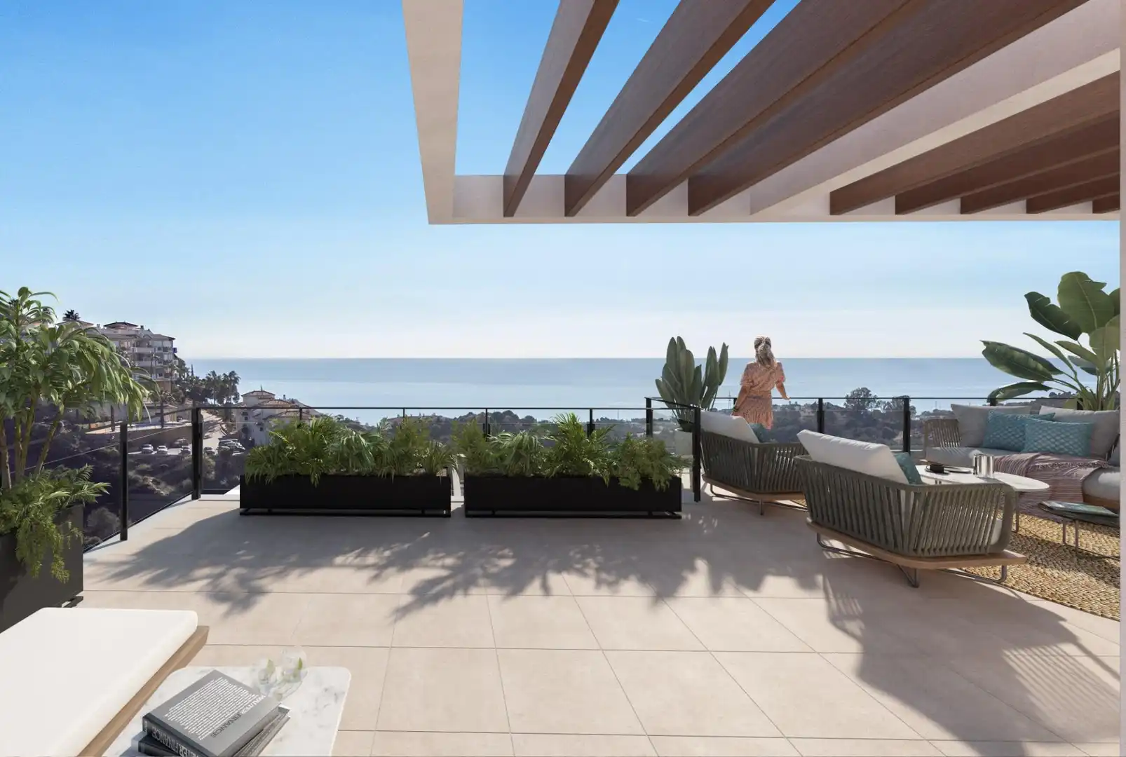 Terraza de Planta baja en venta en Mijas con Aire acondicionado, Jardín privado y Terraza