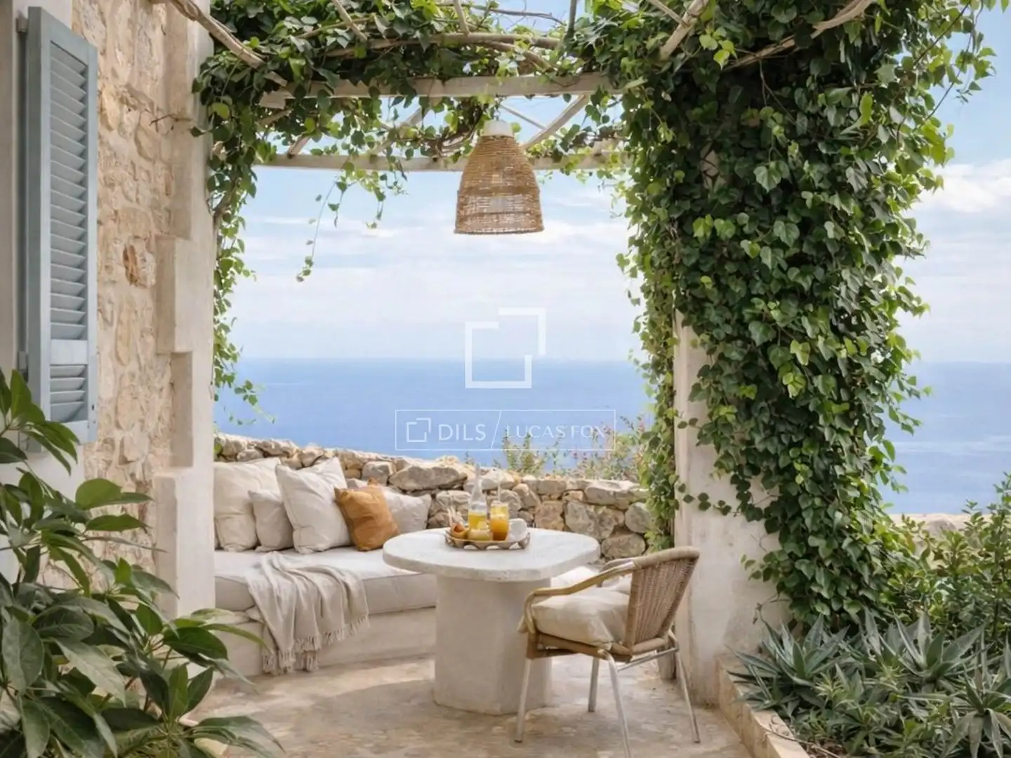 Terraza de Finca rústica en venta en Banyalbufar con Jardín privado y Piscina