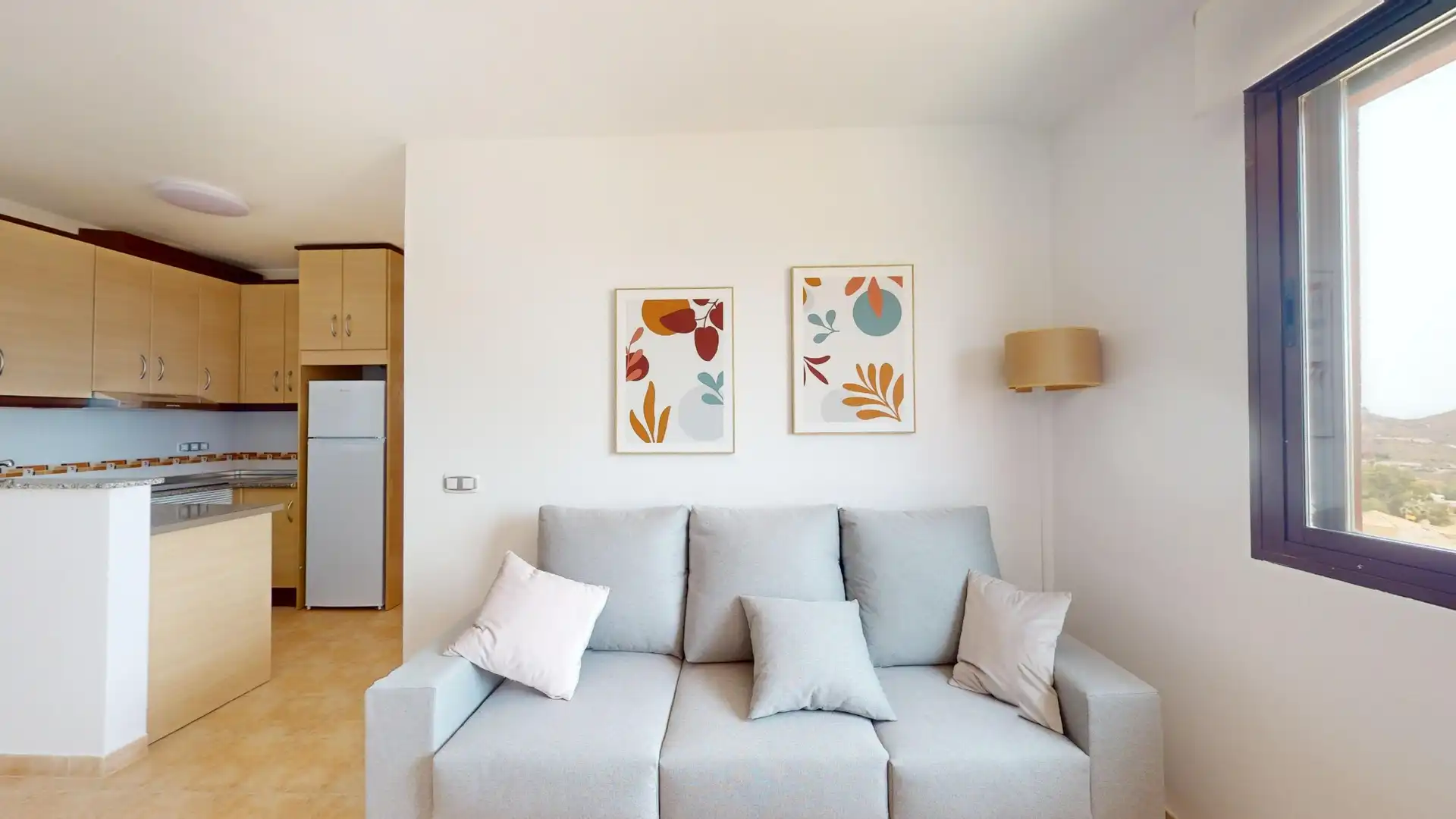 Sala de estar de Apartamento en venta en Águilas con Aire acondicionado, Terraza y Piscina