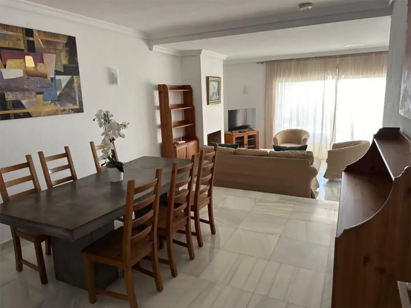 Esszimmer von Wohnungen zur Miete in Estepona mit Klimaanlage, Schwimmbad und Balkon