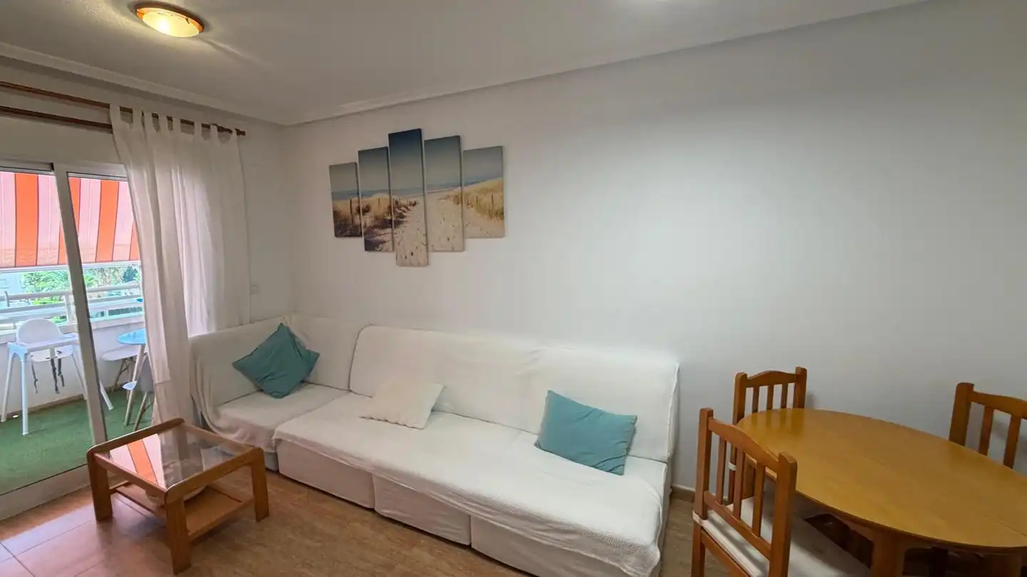 Sala de estar de Apartamento en venta en La Manga del Mar Menor con Aire acondicionado, Terraza y Piscina