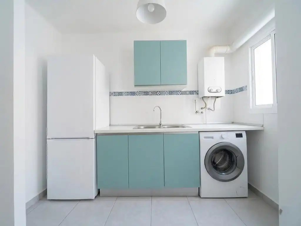 Kitchen of Flat for sale in Málaga  with Terrace, Furnished and Balcony
