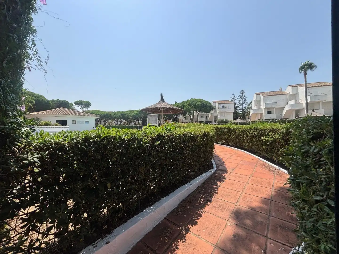 Vista exterior de Casa adosada en venda en Chiclana de la Frontera amb Jardí privat i Piscina comunitària