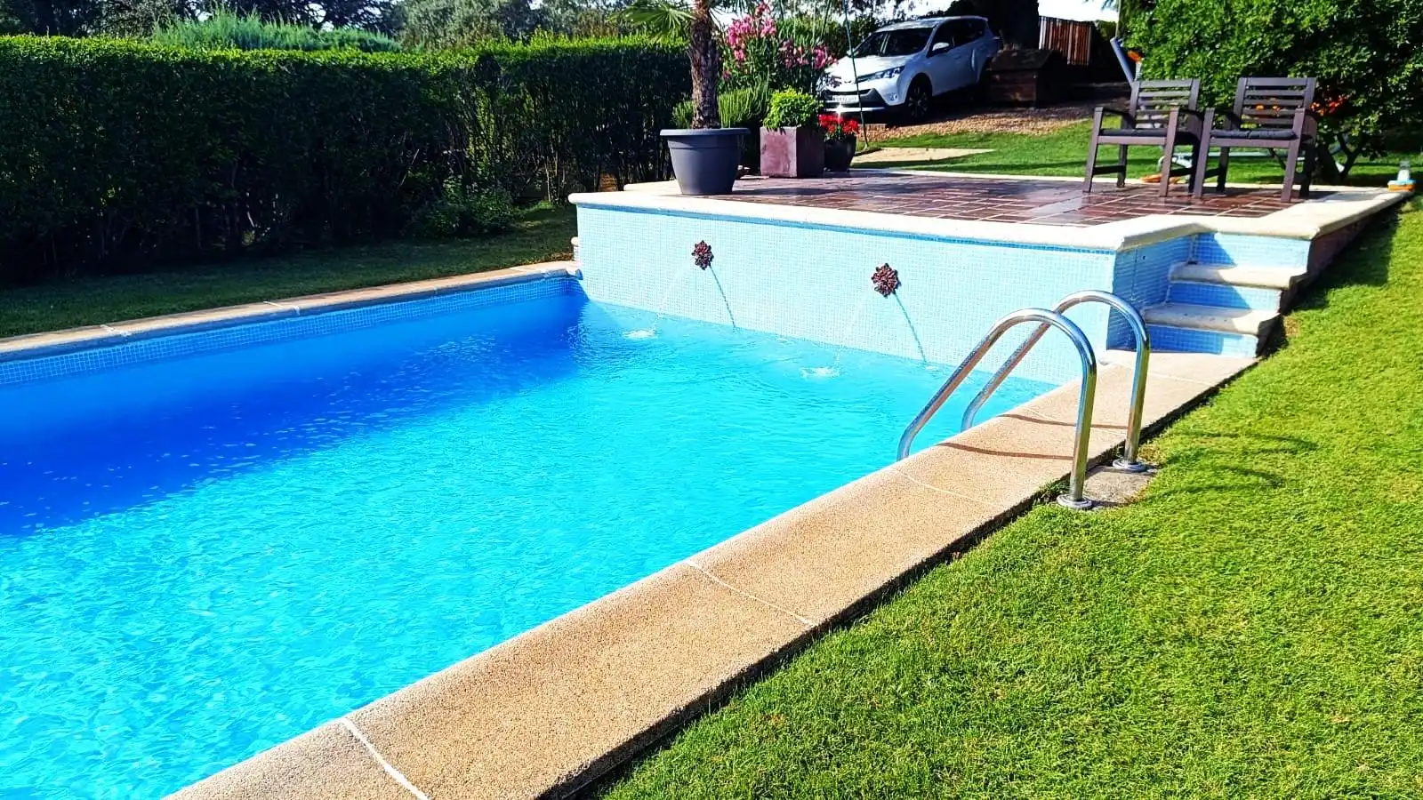 Piscina de Casa o xalet en venda en Palacios del Pan amb Calefacció, Jardí privat i Terrassa
