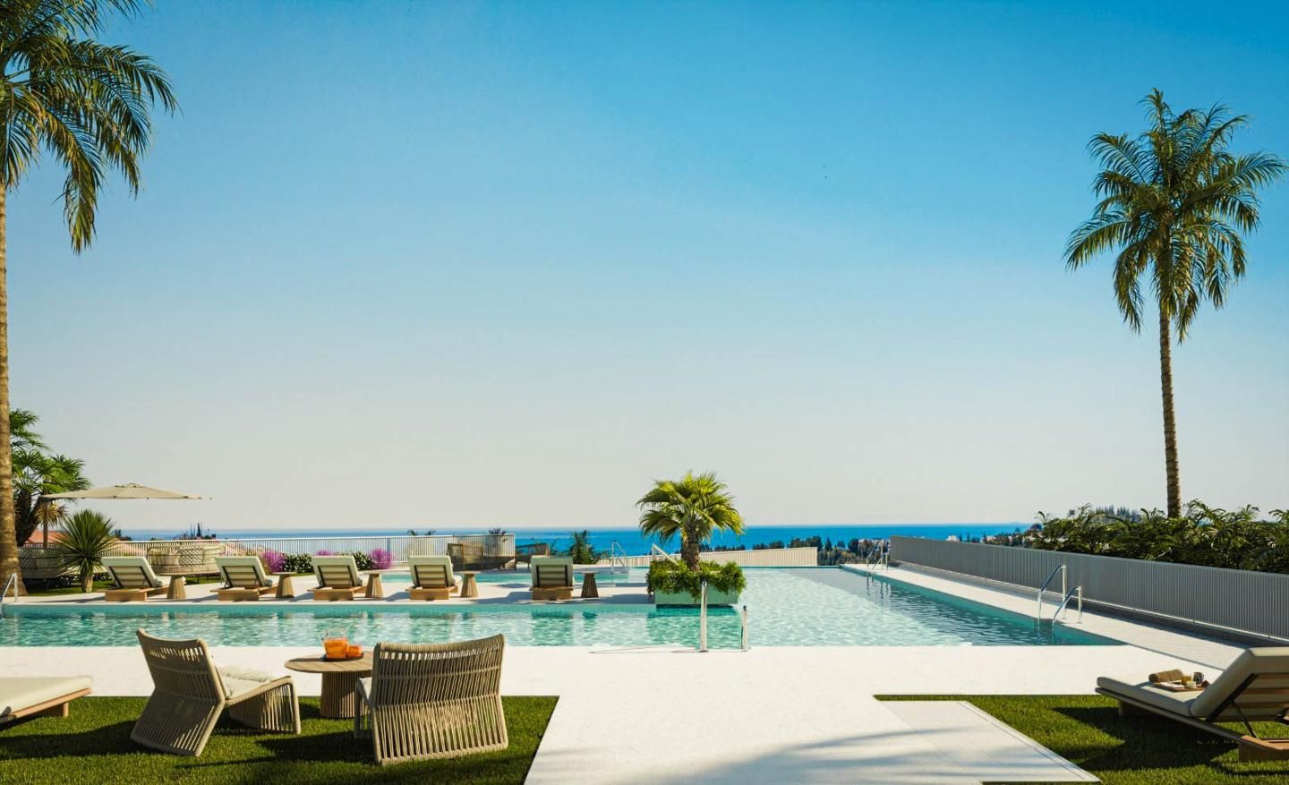 Piscina de Apartament en venda en Mijas amb Aire condicionat, Calefacció i Jardí privat
