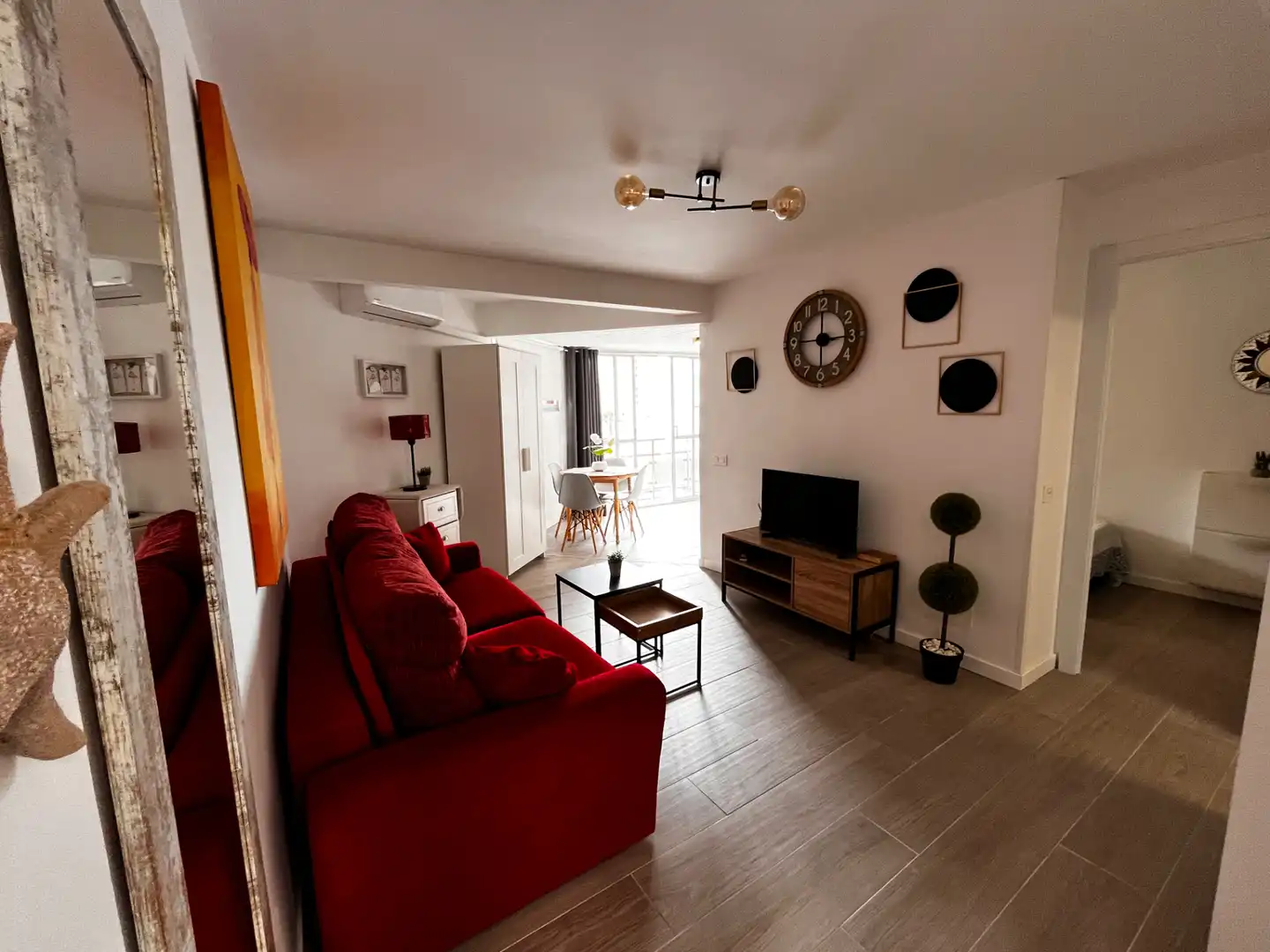Wohnzimmer von Wohnungen zur Miete in Benidorm mit Klimaanlage, Heizung und Terrasse