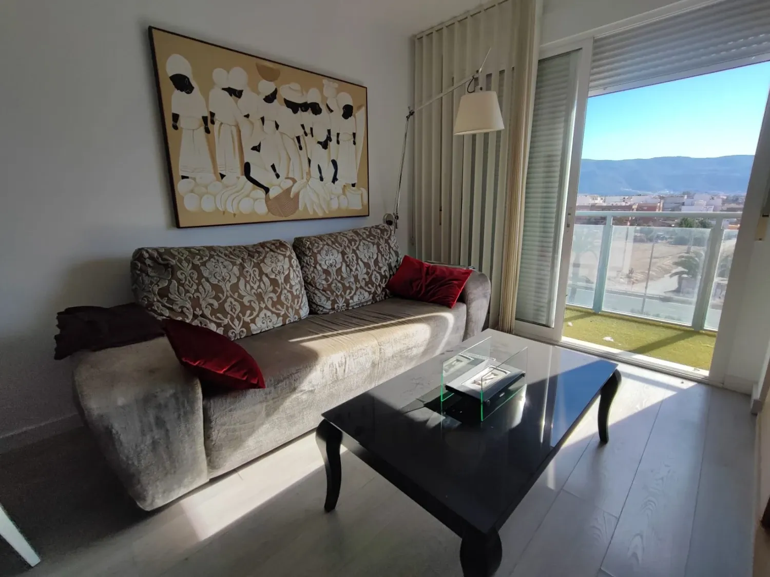Sala d'estar de Apartament de lloguer en  Murcia Capital amb Aire condicionat, Calefacció i Moblat
