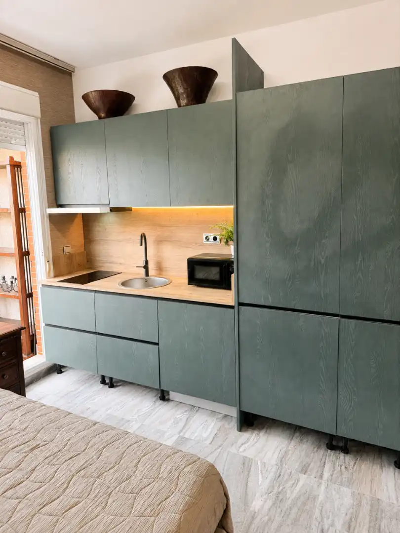 Kitchen of Study for share in Sevilla  with Air Conditioner, Heating and Terrace