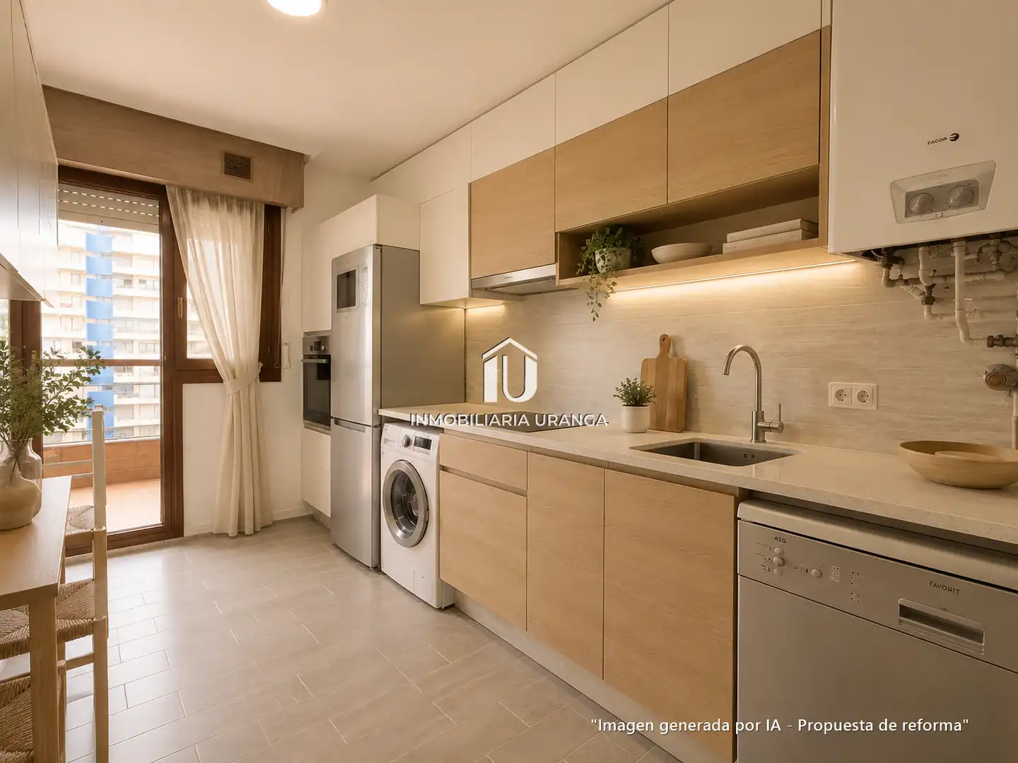 Küche von Wohnung zum Verkauf in Laredo mit Heizung, Terrasse und Abstellraum