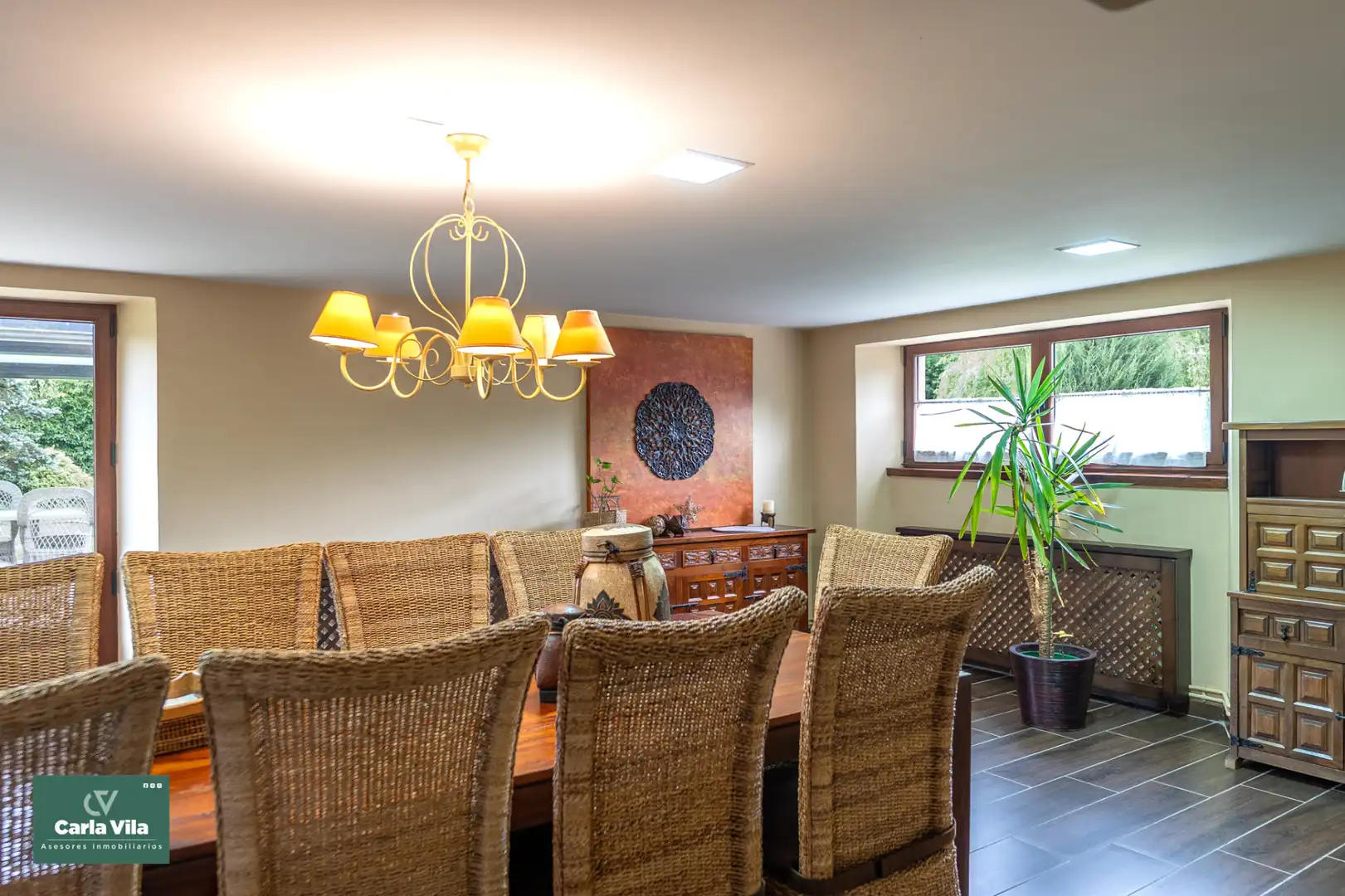 Dining room of Houses for sale in Lugo  with Heating, Private garden and Parquet flooring