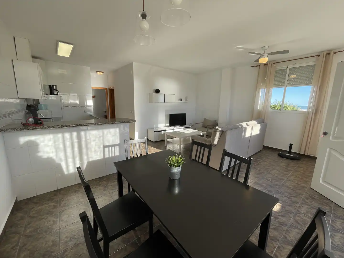 Menjador de Apartament en venda en Alcalà de Xivert amb Jardí privat, Terrassa i Piscina