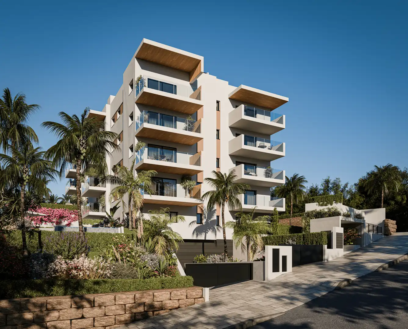 Vista exterior de Apartament en venda en Estepona amb Aire condicionat, Terrassa i Piscina