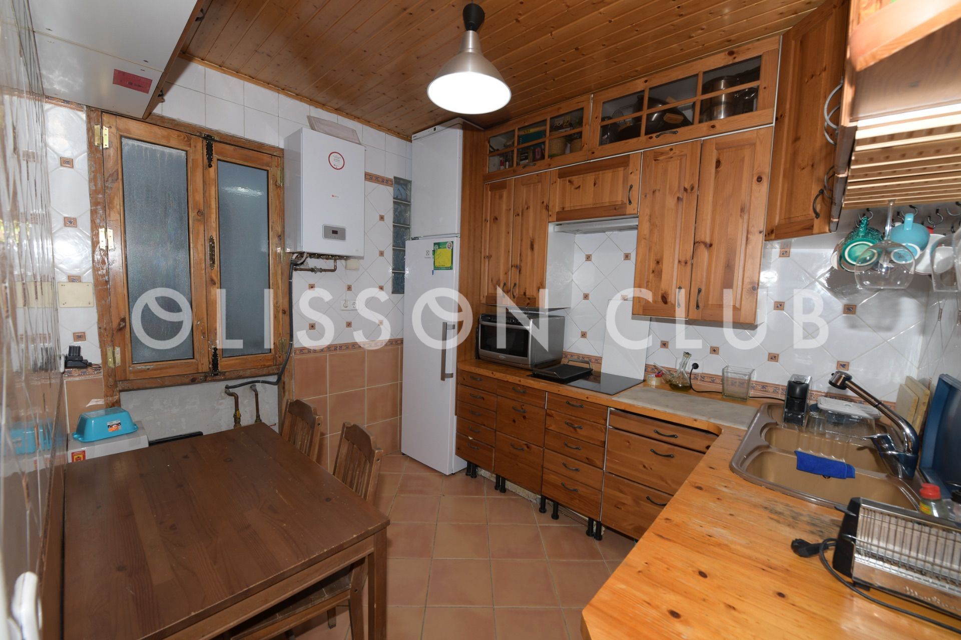 Kitchen of Flat for sale in  Madrid Capital  with Air Conditioner and Heating