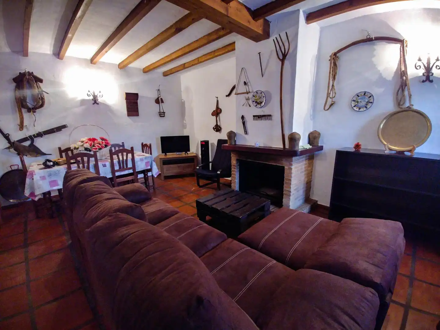 Sala de estar de Finca rústica en venta en Almogía con Aire acondicionado, Terraza y Piscina