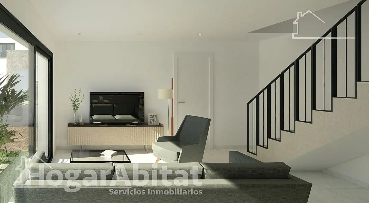 Sala de estar de Casa adosada en venta en Santa Pola con Aire acondicionado, Terraza y Piscina comunitaria
